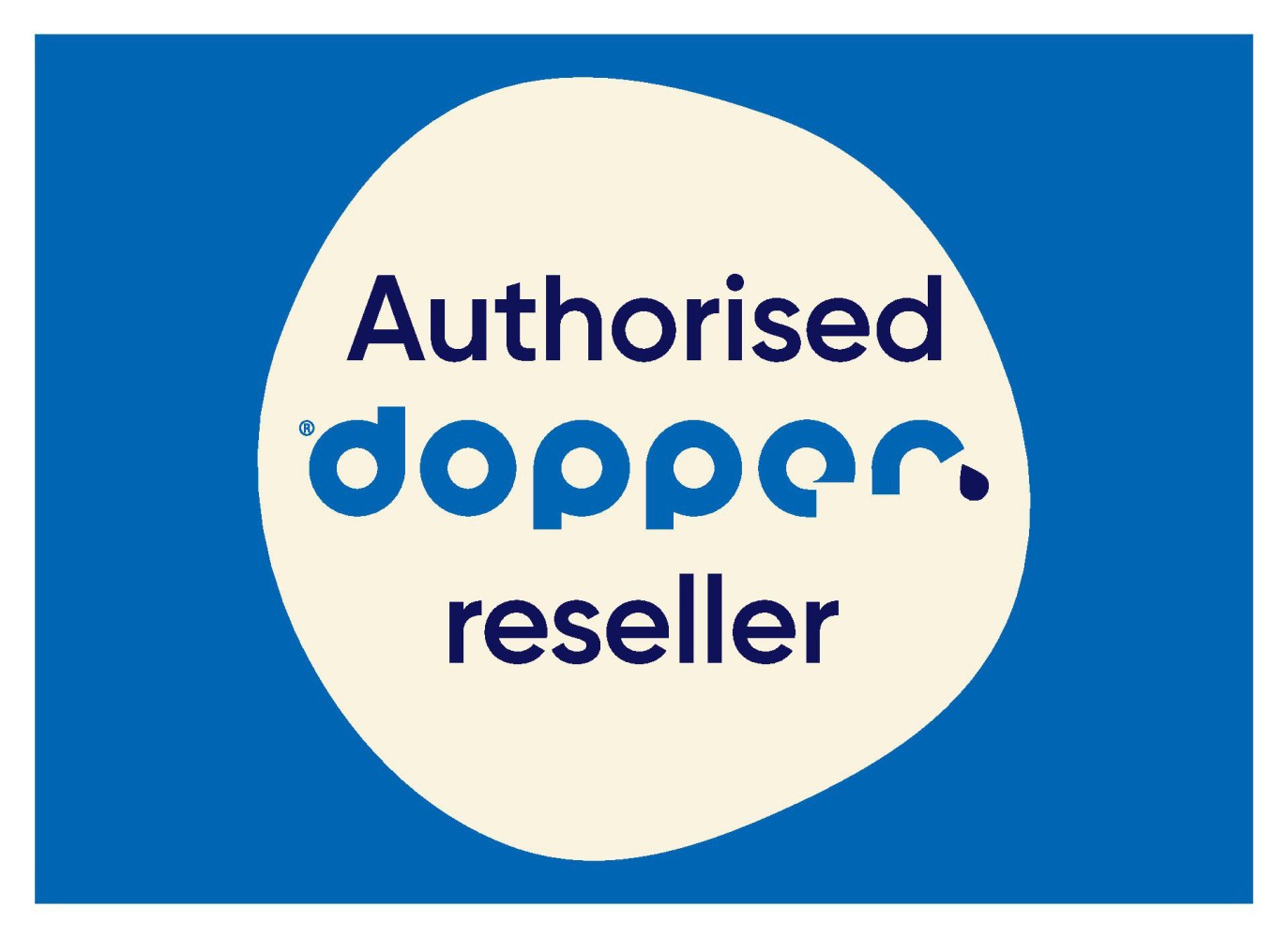 Logo Dopper Authorised Reseller voor bedrukte Doppers