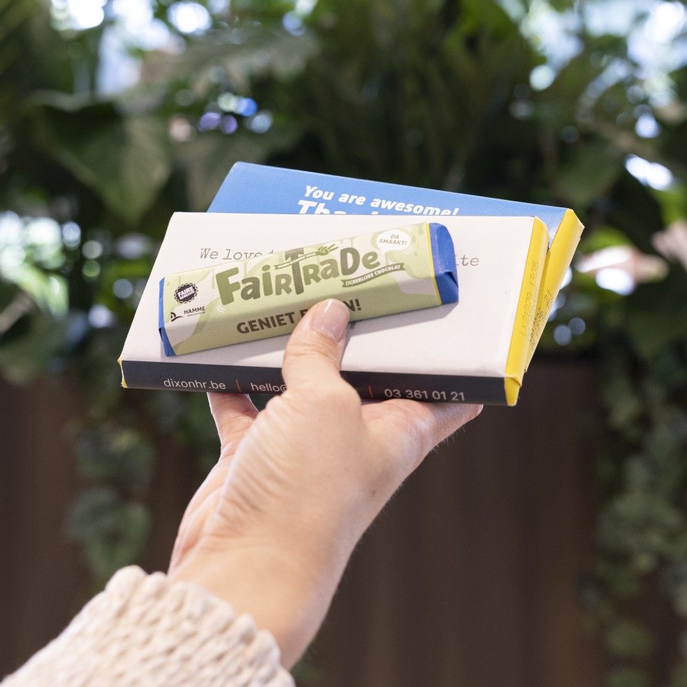 Tony's Chocolonely met gepersonaliseerde wikkel