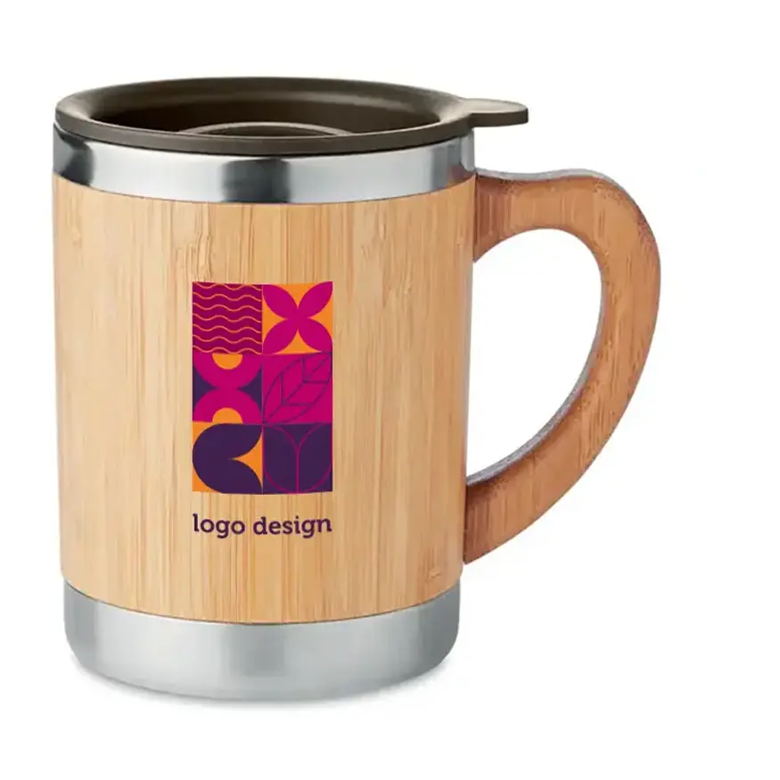 Bamboe koffiebeker bedrukken