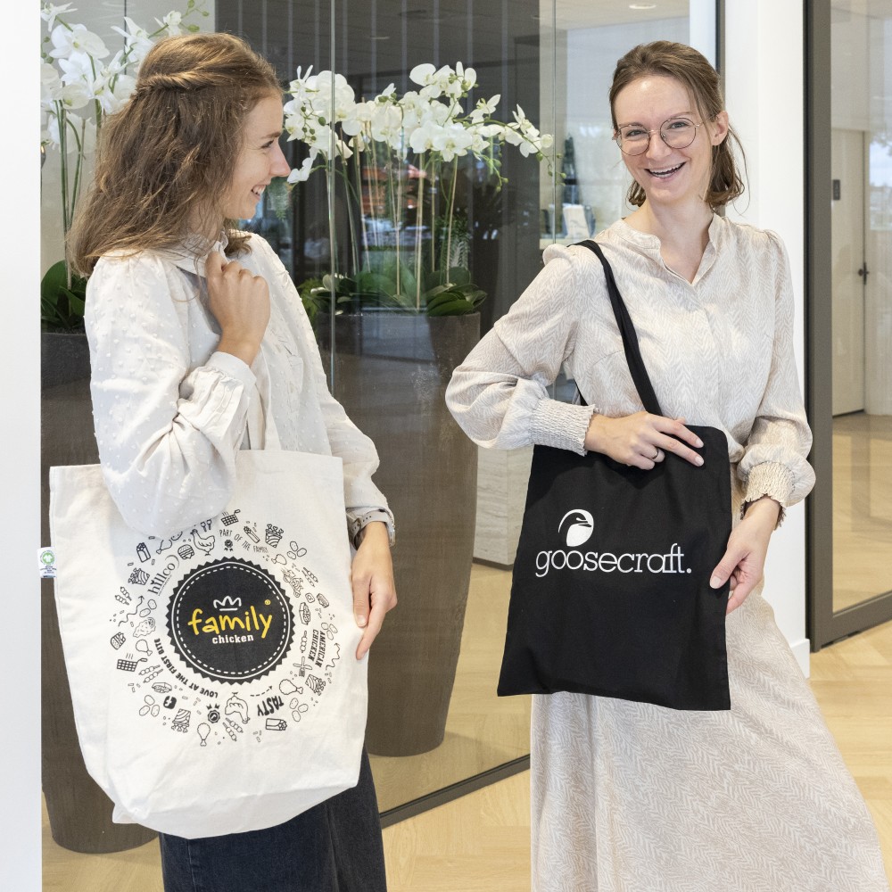 Fairtrade katoenen tassen bedrukken met je eigen ontwerp