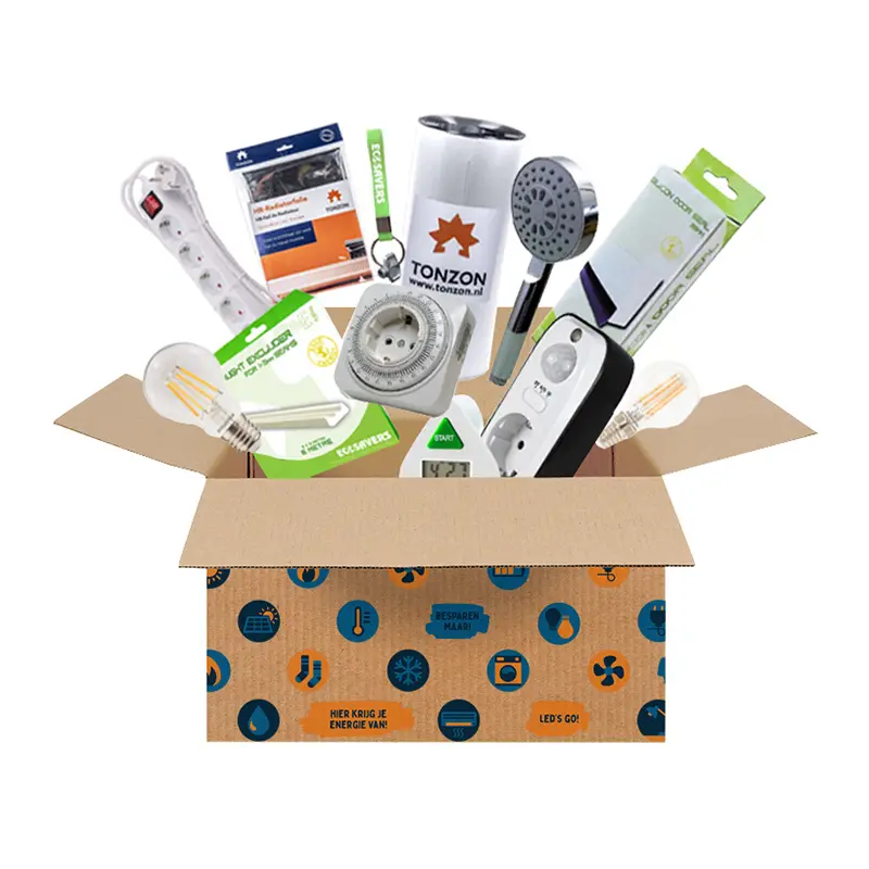 Energiebespaarbox bedrukken met je logo