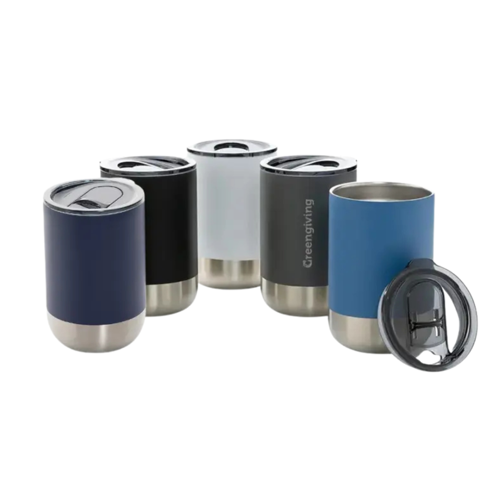 Beker gerecycled RVS