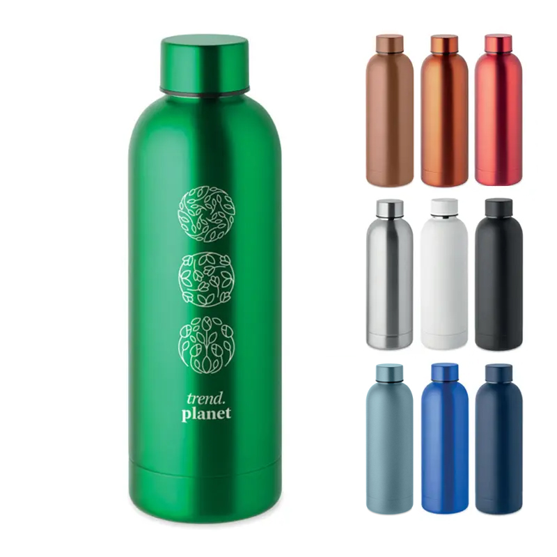 Dubbelwandige fles gerecycled RVS