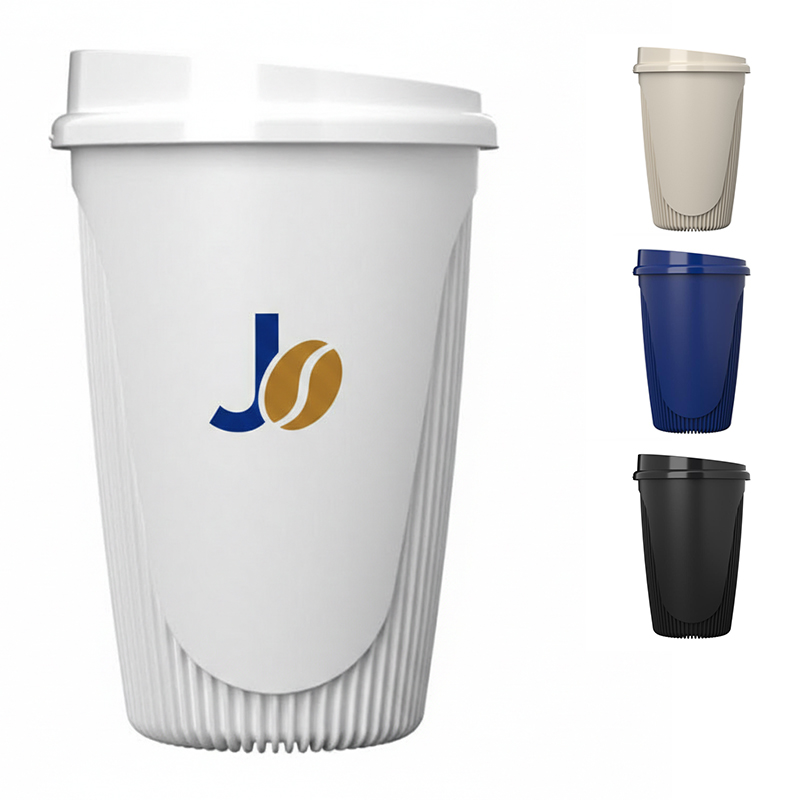 Enkelwandige beker met ribbels