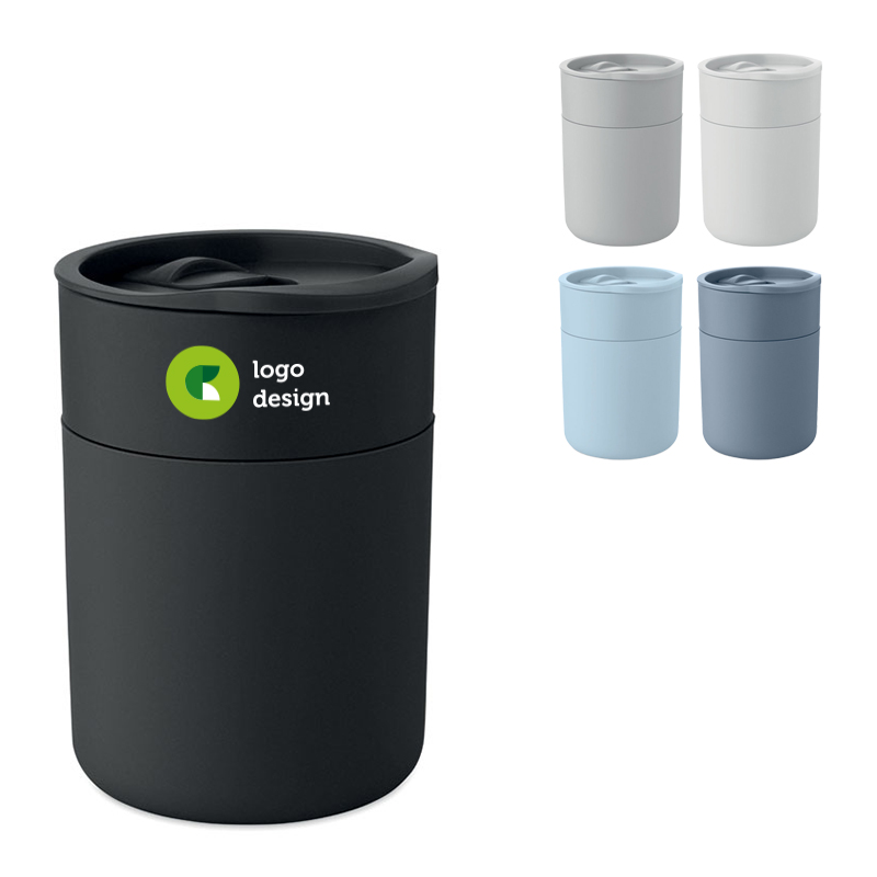 PP beker met schuifdeksel