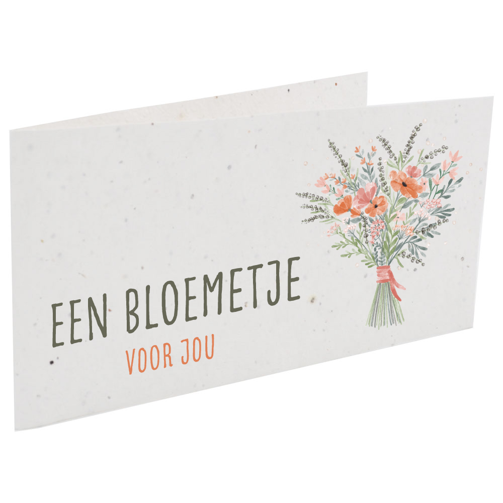 Groeipapierkaart breed | Eco geschenk