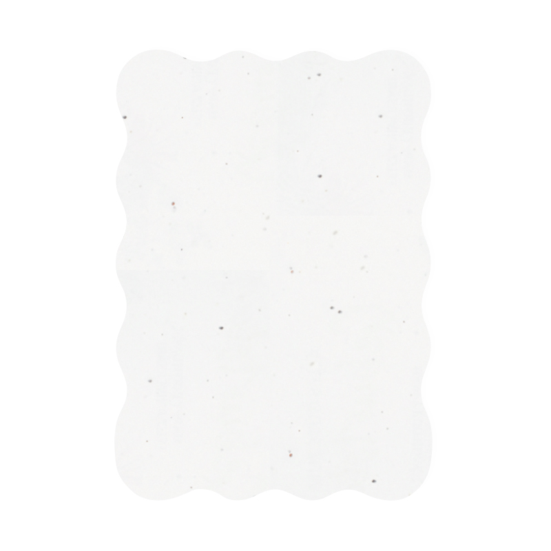 Groeipapier kaart A5 met golfrand | 200 gr./m2 - Afbeelding 2