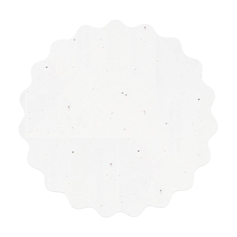 Ronde groeipapier kaart A5 met golfrand | 200 gr./m2 - Afbeelding 2
