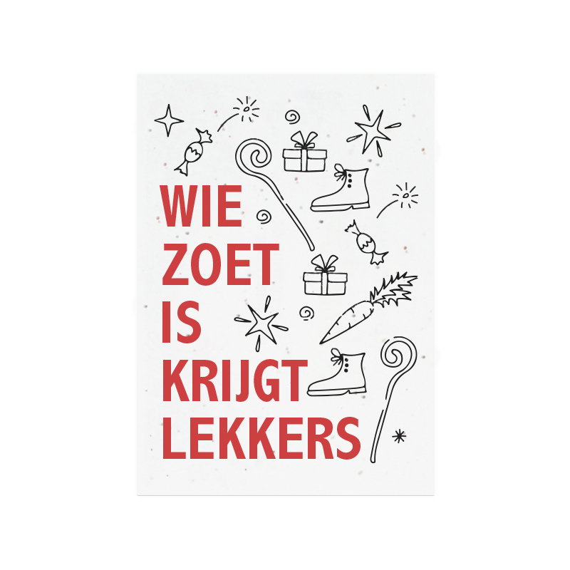 Groeipapier A6 Sinterklaas | 200 gr./m2 - Afbeelding 3