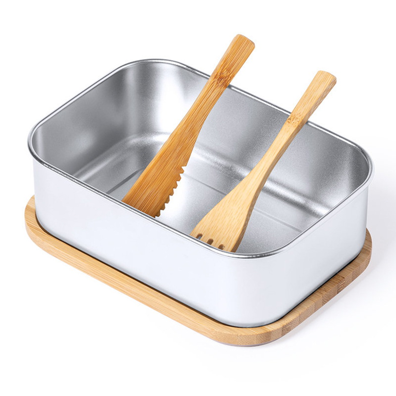 Lunchbox bamboe en RVS - Afbeelding 4