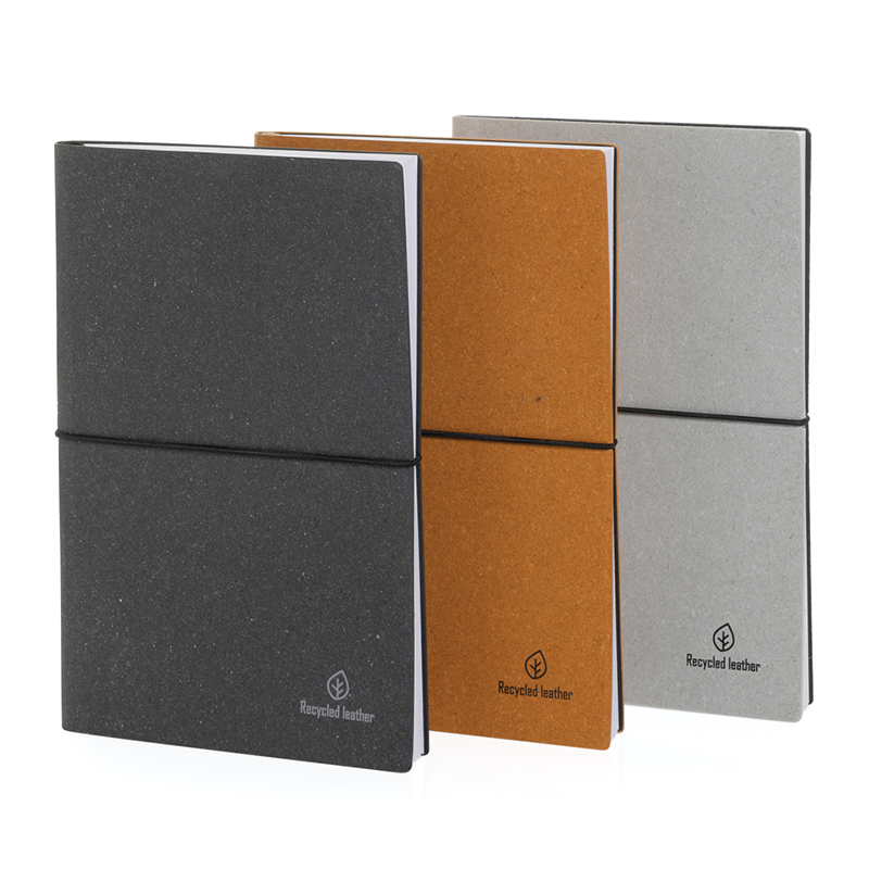 Notitieboek A5 gerecycled leer - Afbeelding 4