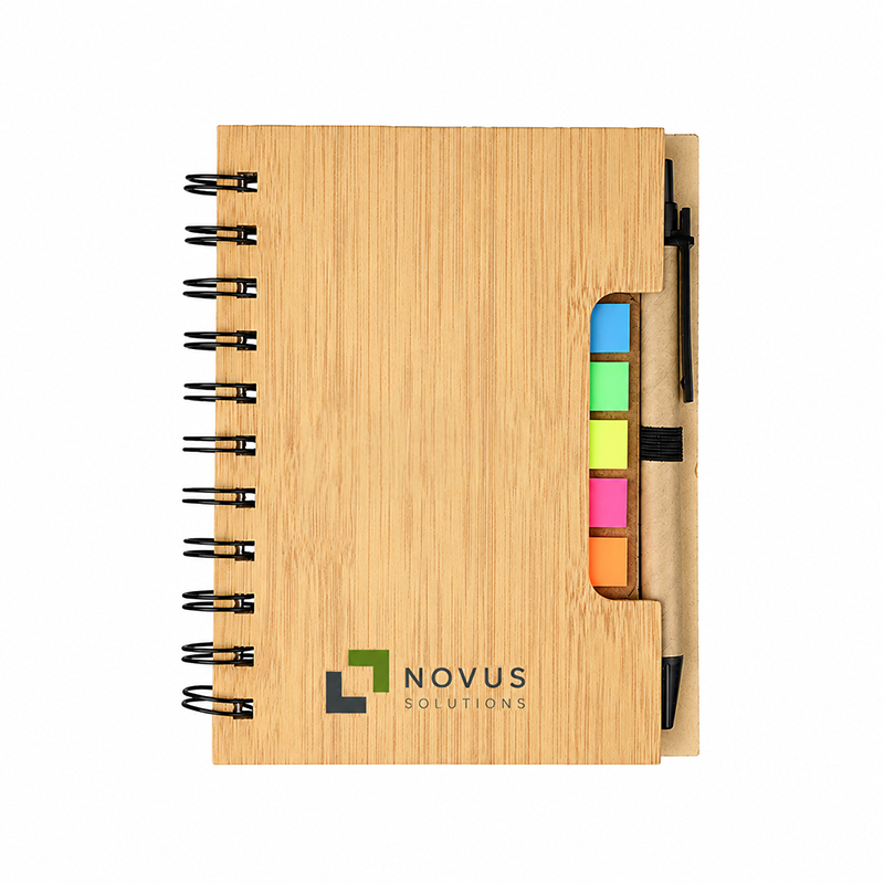 Notitieboek met memoblaadjes