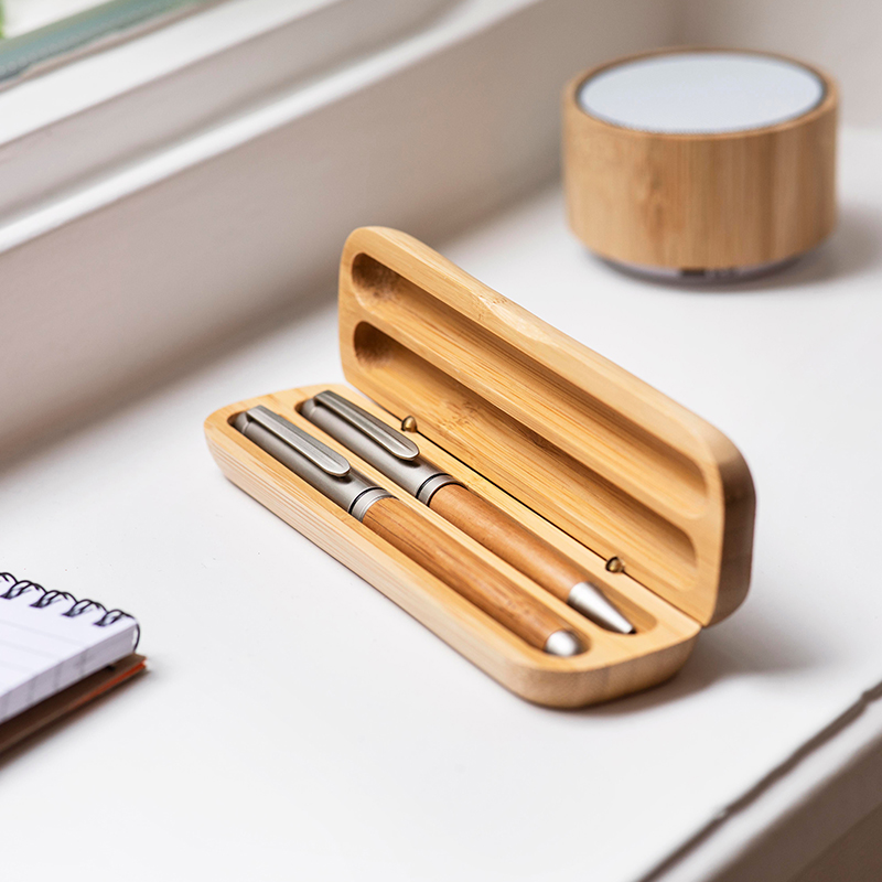 Bamboe balpen en rollerball pen - Afbeelding 4