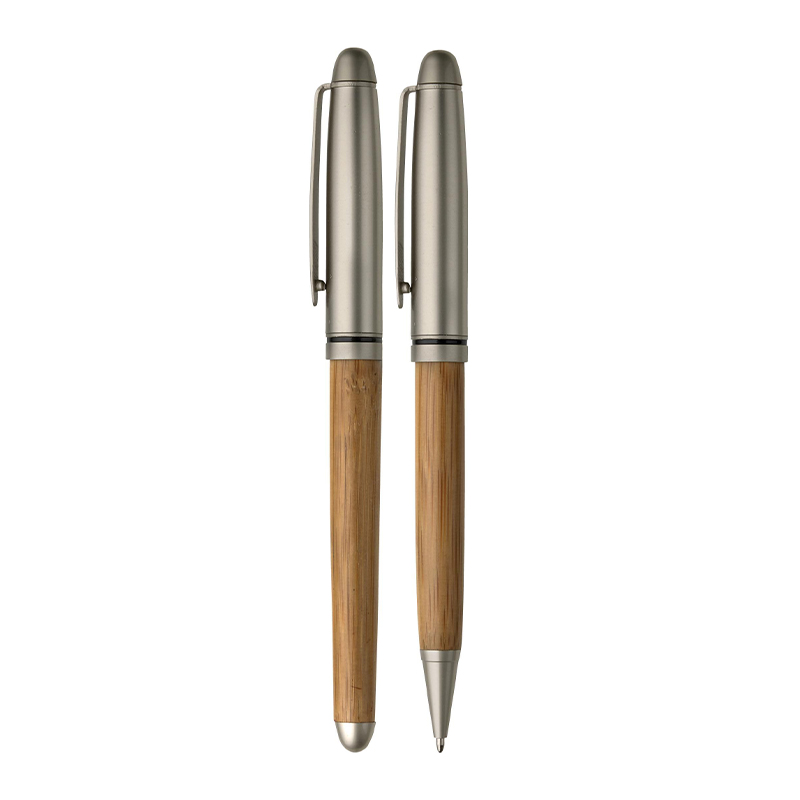 Bamboe balpen en rollerball pen - Afbeelding 3