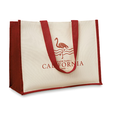 Shopper canvas en jute - Afbeelding 4