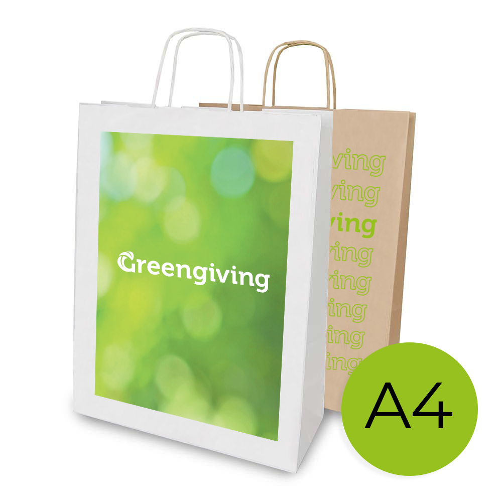 bonen ondernemen Obsessie Papieren tas FSC A4 | Eco geschenk - Greengiving.nl