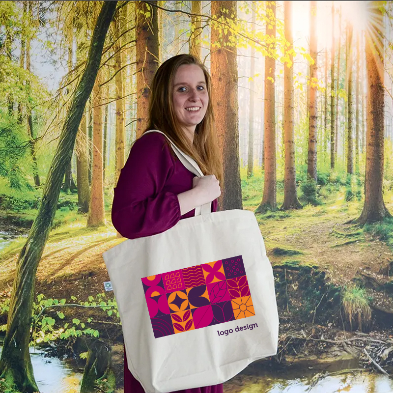 Fairtrade big shopper ecru - Afbeelding 4