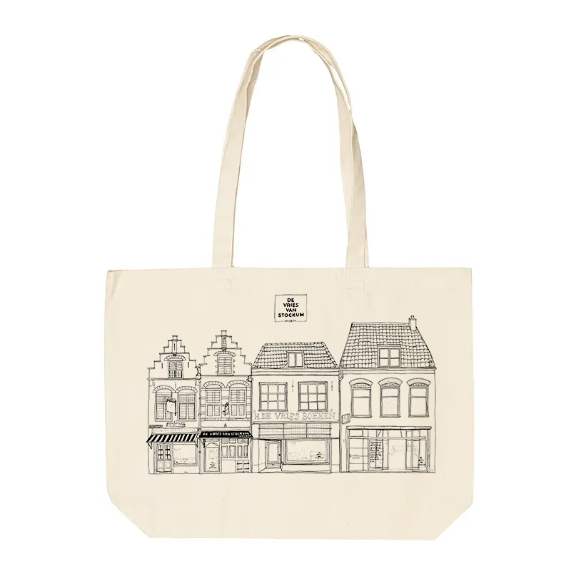 Canvas shopper groot ecru