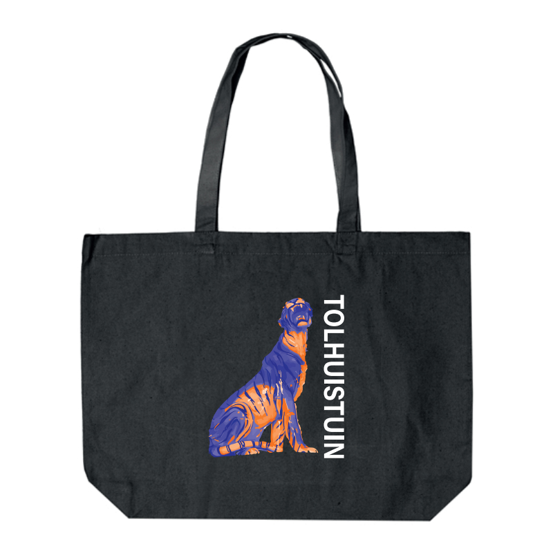 Canvas shopper groot zwart