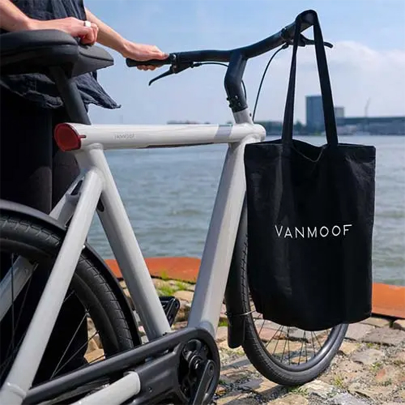 Canvas shopper klein zwart - Afbeelding 4