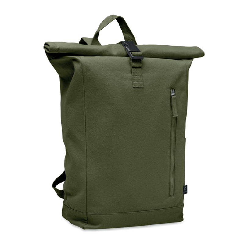Rolltop rugzak gerecycled katoen - Afbeelding 2
