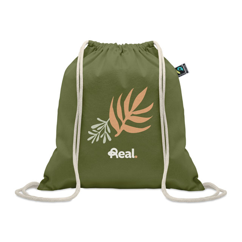 Fairtrade katoenen trekkoordtas