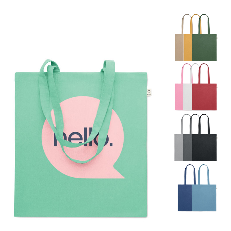 Gekleurde tas gerecycled katoen