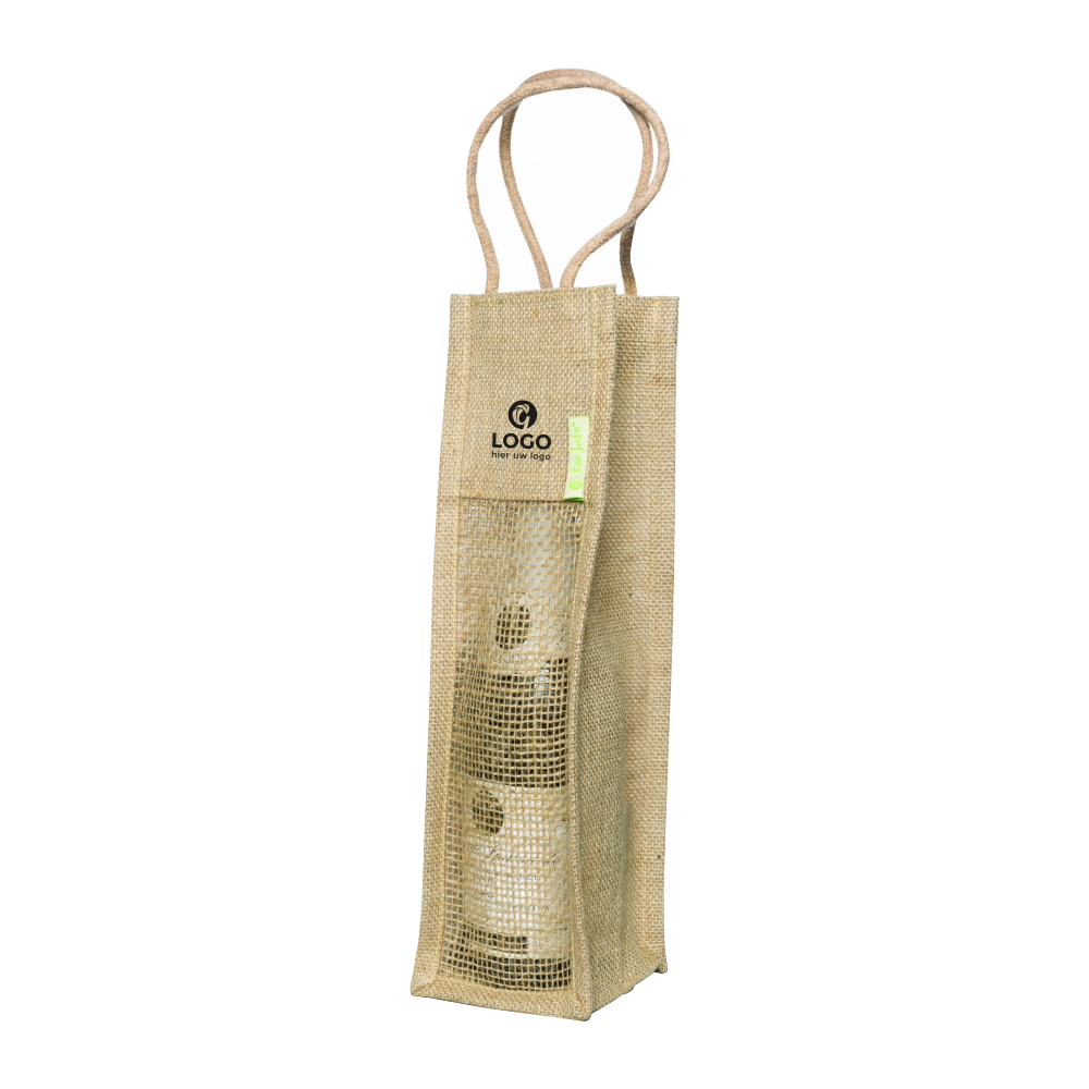 Jute Wijntas (1 fles) | Eco geschenk