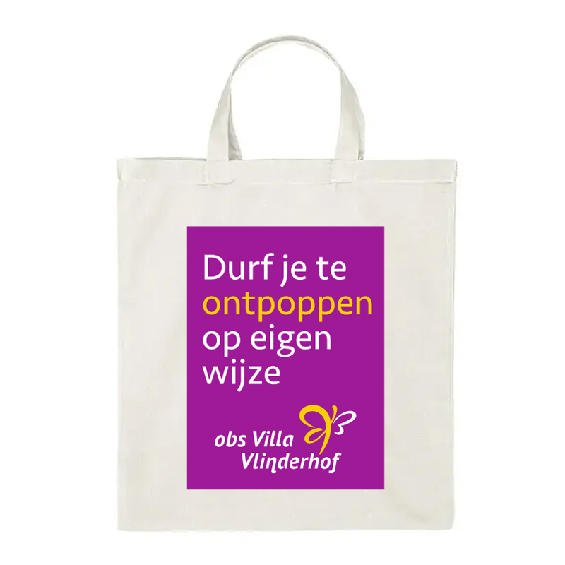 Katoenen tas korte hengsels