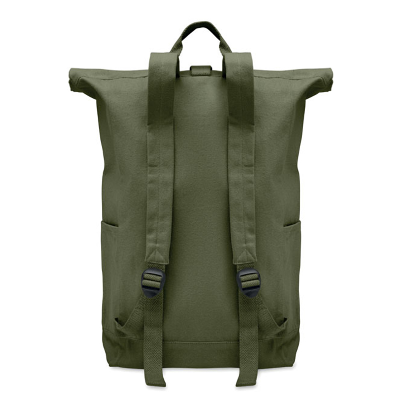 Rolltop rugzak gerecycled katoen - Afbeelding 3