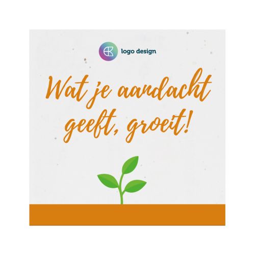 Groeipapier kaart 21 x 21 cm - Afbeelding 3