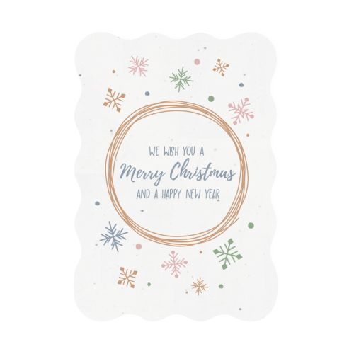 Groeipapier kaart A5 met golfrand | kerst - Afbeelding 1