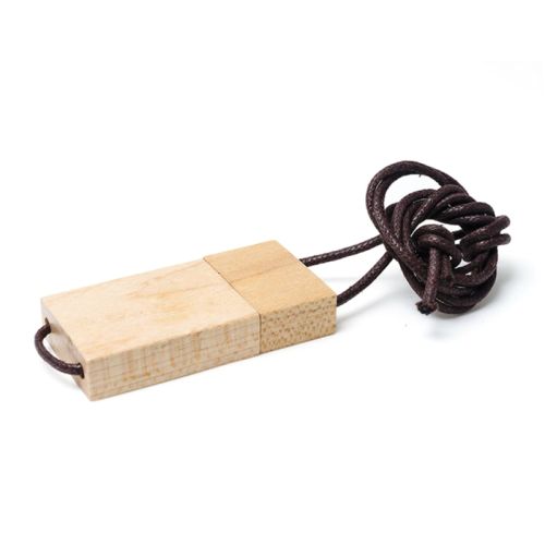 Houten USB-stick met touwtje - Afbeelding 3