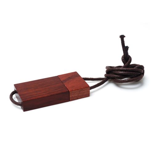 Houten USB-stick met touwtje - Afbeelding 2