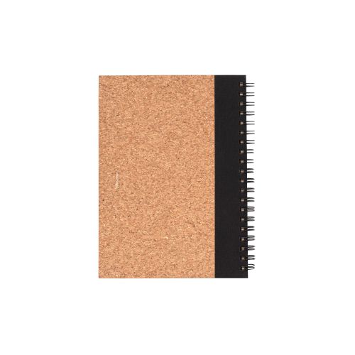 Kurk notitieboek met balpen gerecycled karton - Afbeelding 3