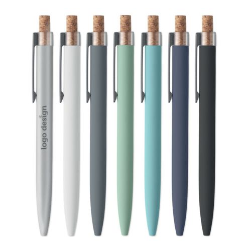 Pen gerecycled aluminium met kurk - Afbeelding 1