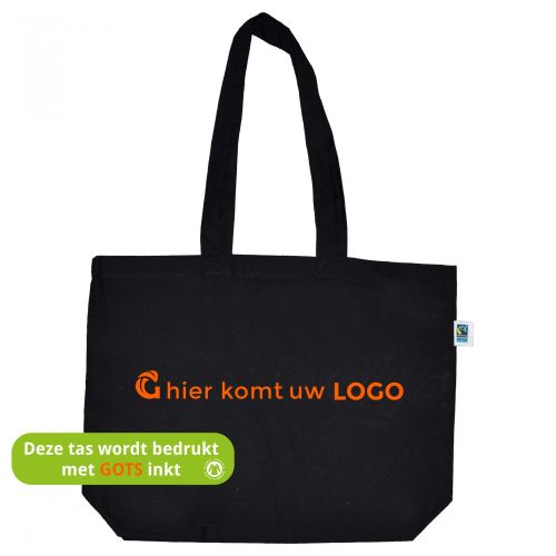 Shopper zwart XL | Fairtrade - Image 1