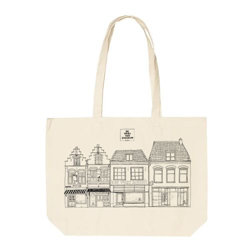 Canvas shopper groot ecru - Afbeelding 1