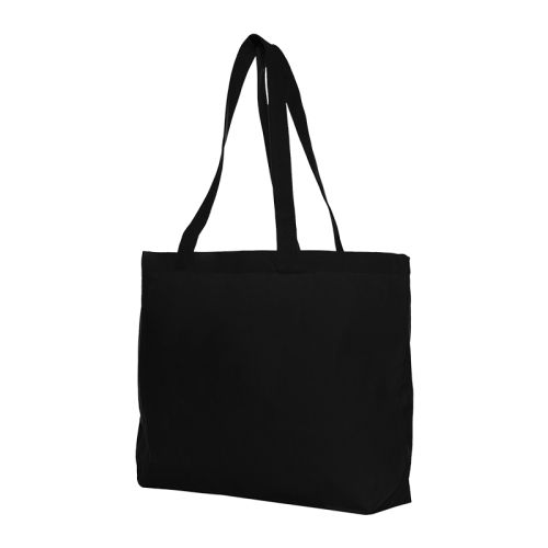 Canvas shopper groot zwart - Afbeelding 3
