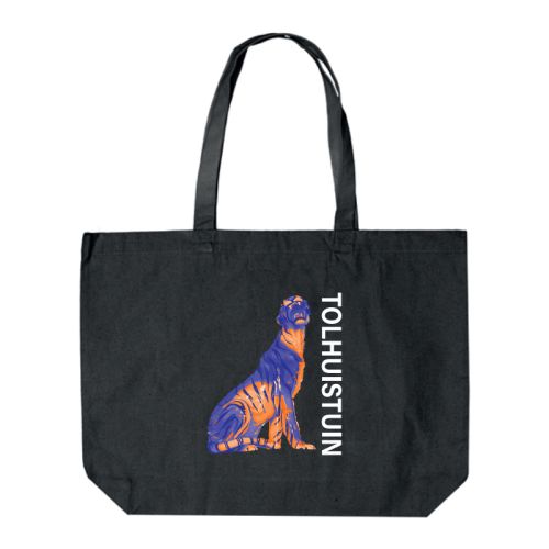 Canvas shopper groot zwart - Afbeelding 1
