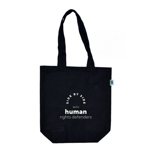 Fairtrade shopper canvas zwart - Afbeelding 1