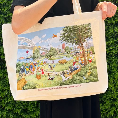 Canvas shopper groot ecru - Afbeelding 5