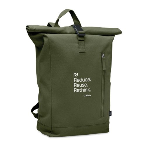 Rolltop rugzak gerecycled katoen - Afbeelding 1
