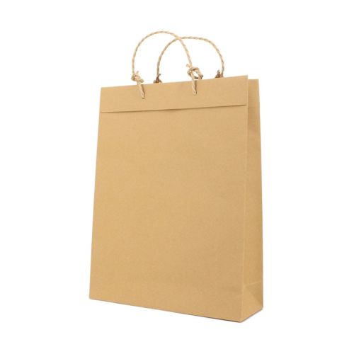 Gerecyclede papieren tas | Kraft | 20 x 26 x 8 cm - Afbeelding 1