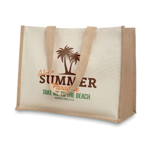 Shopper canvas en jute - Afbeelding 2