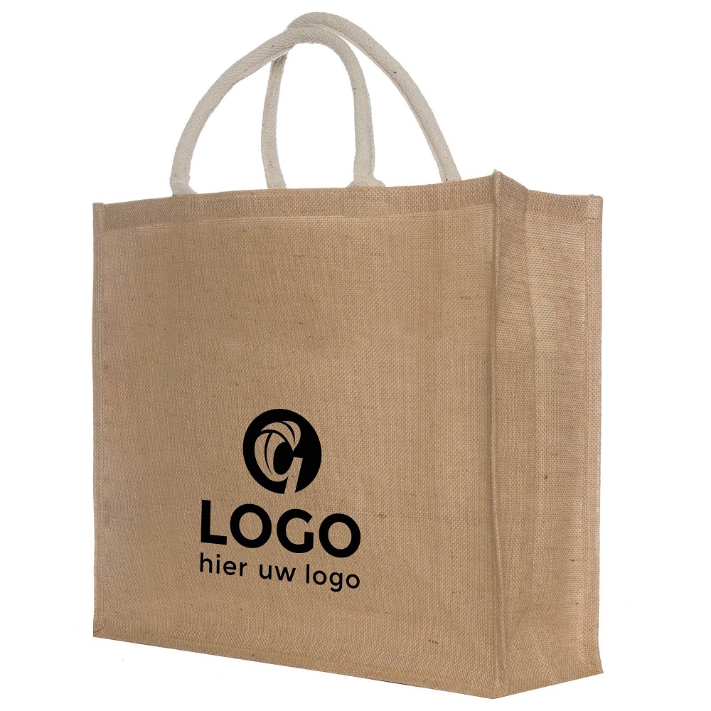 Jute shopper groot